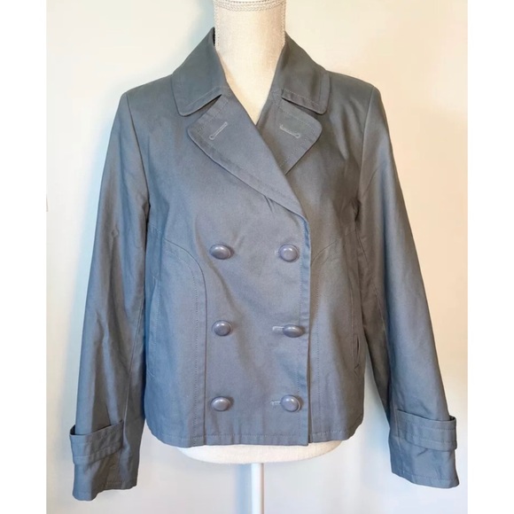 Talbots 6 Jacket Blue Lined Double Breasted Jackie Fit New Playfully Straight - Picture 8 of 8
